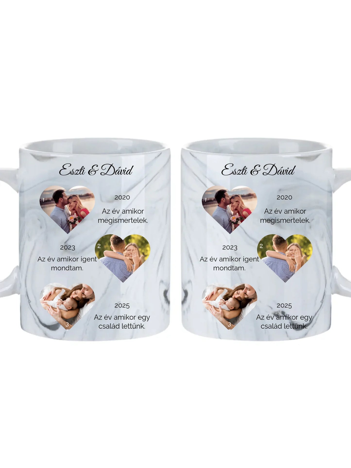 Történetünk fotókollázs - Ajándék Pároknak - Fényképes bögre
