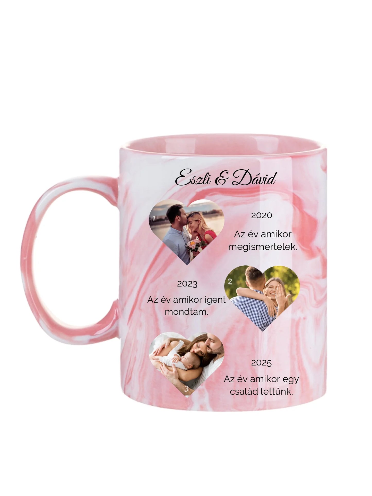 Történetünk fotókollázs - Ajándék Pároknak - Fényképes bögre