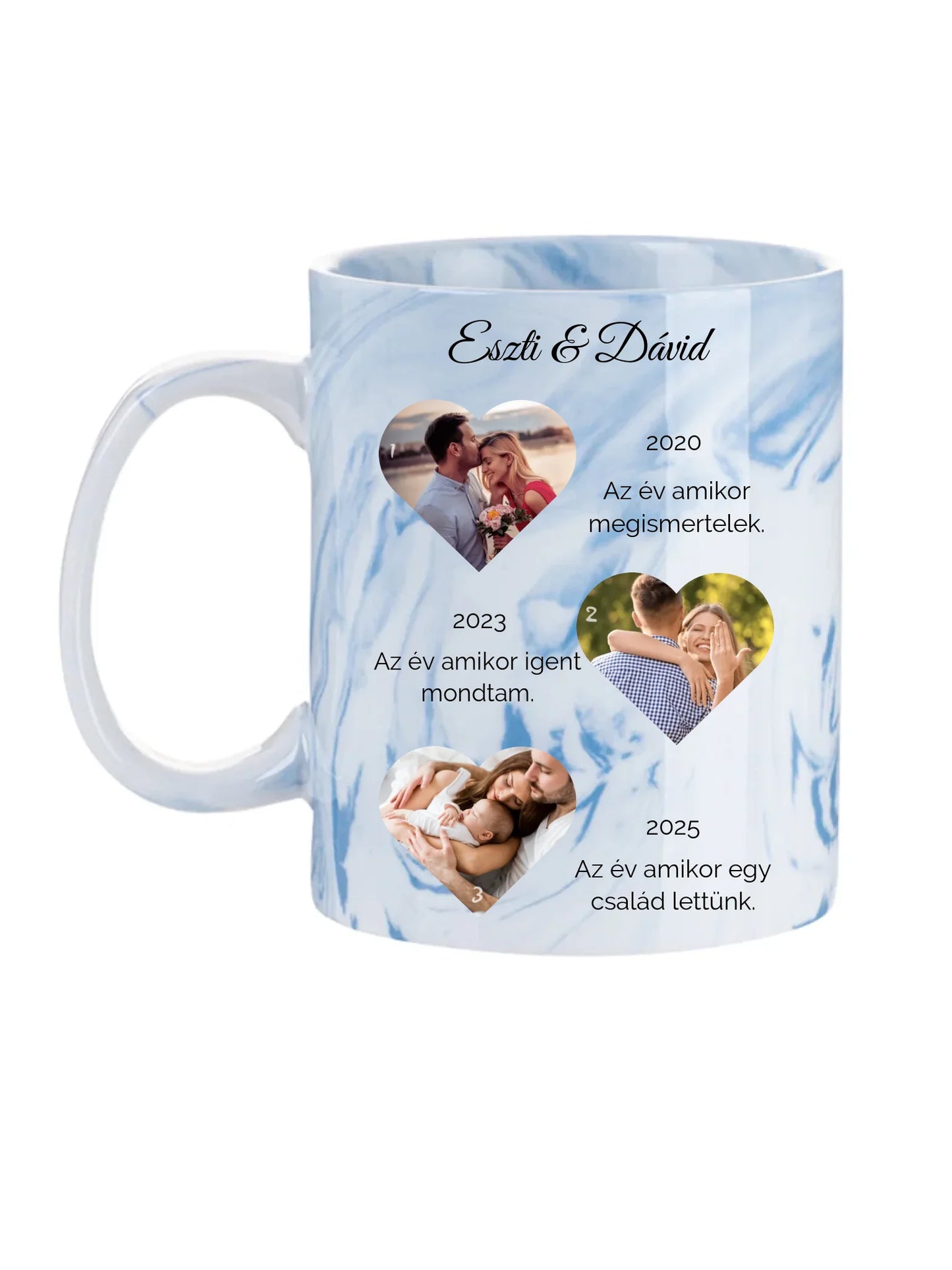 Történetünk fotókollázs - Ajándék Pároknak - Fényképes bögre