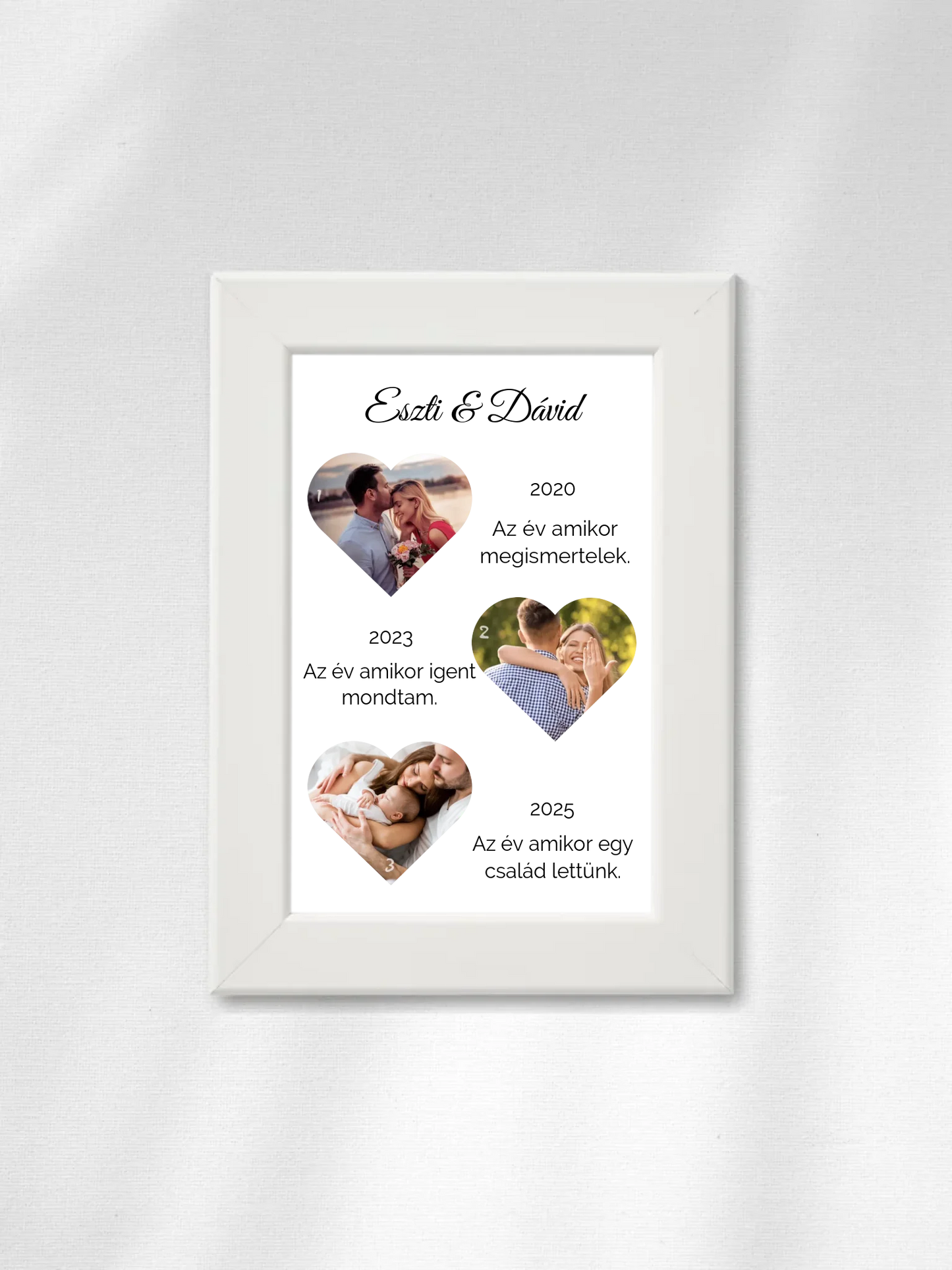 Történetünk fotókollázs - Ajándék Pároknak - Fényképes falikép