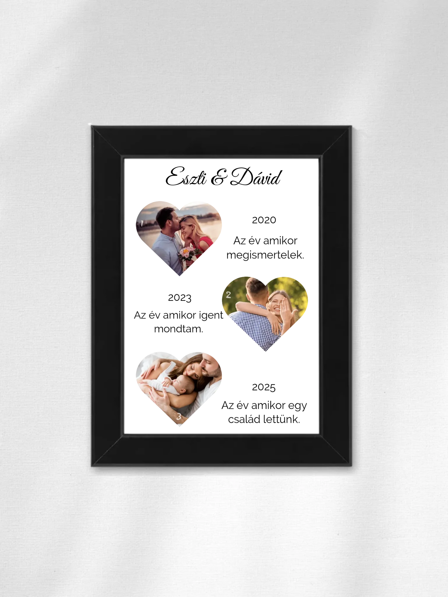 Történetünk fotókollázs - Ajándék Pároknak - Fényképes falikép