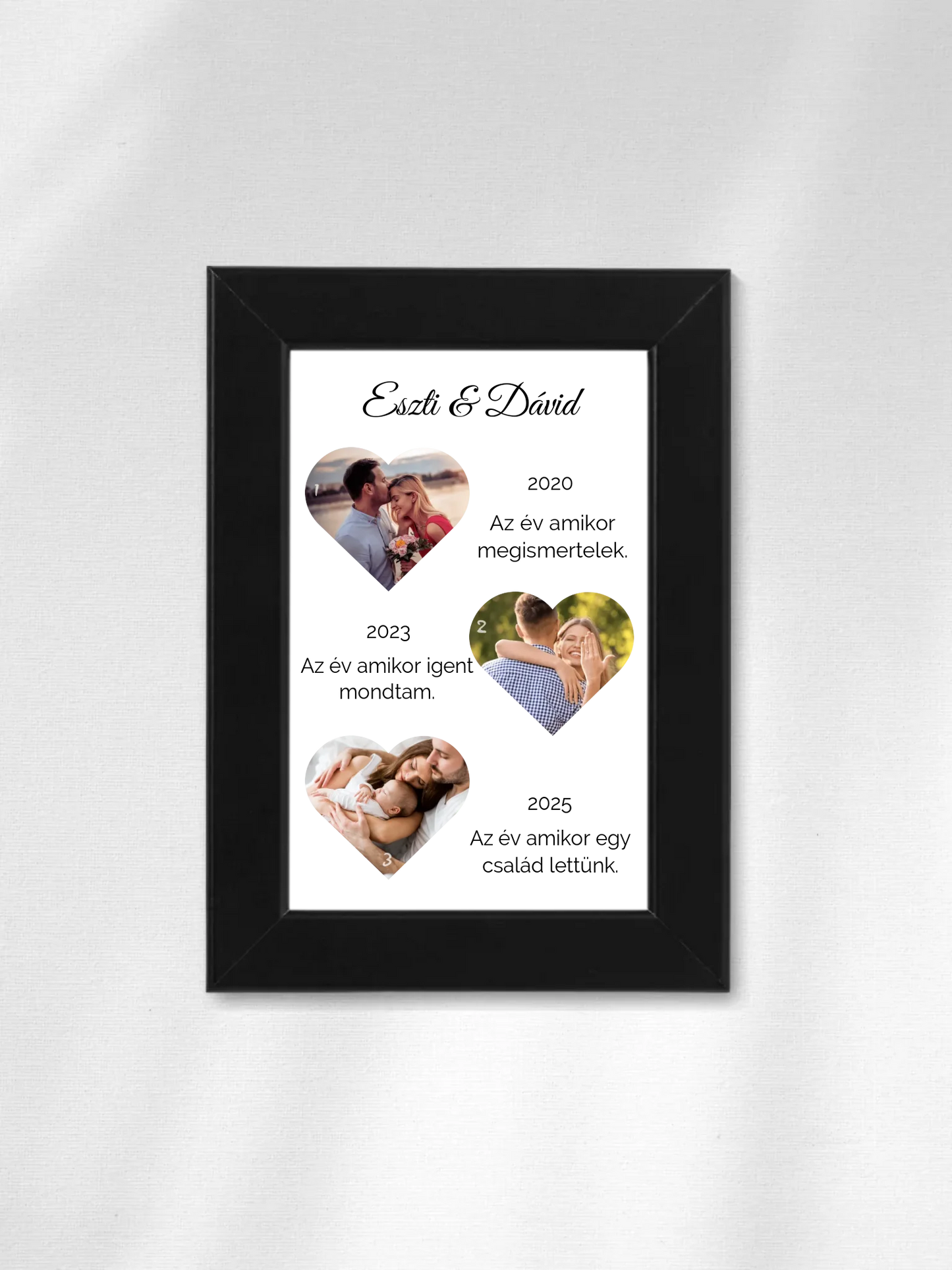 Történetünk fotókollázs - Ajándék Pároknak - Fényképes falikép