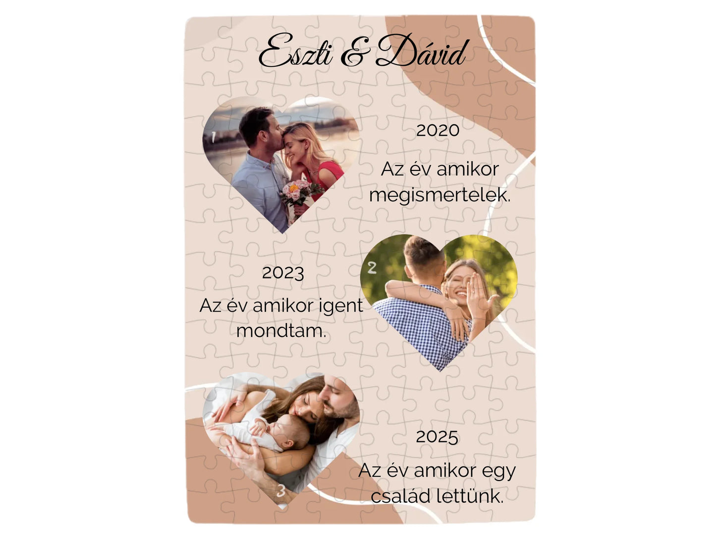 Történetünk fotókollázs - Ajándék Pároknak - Fényképes puzzle