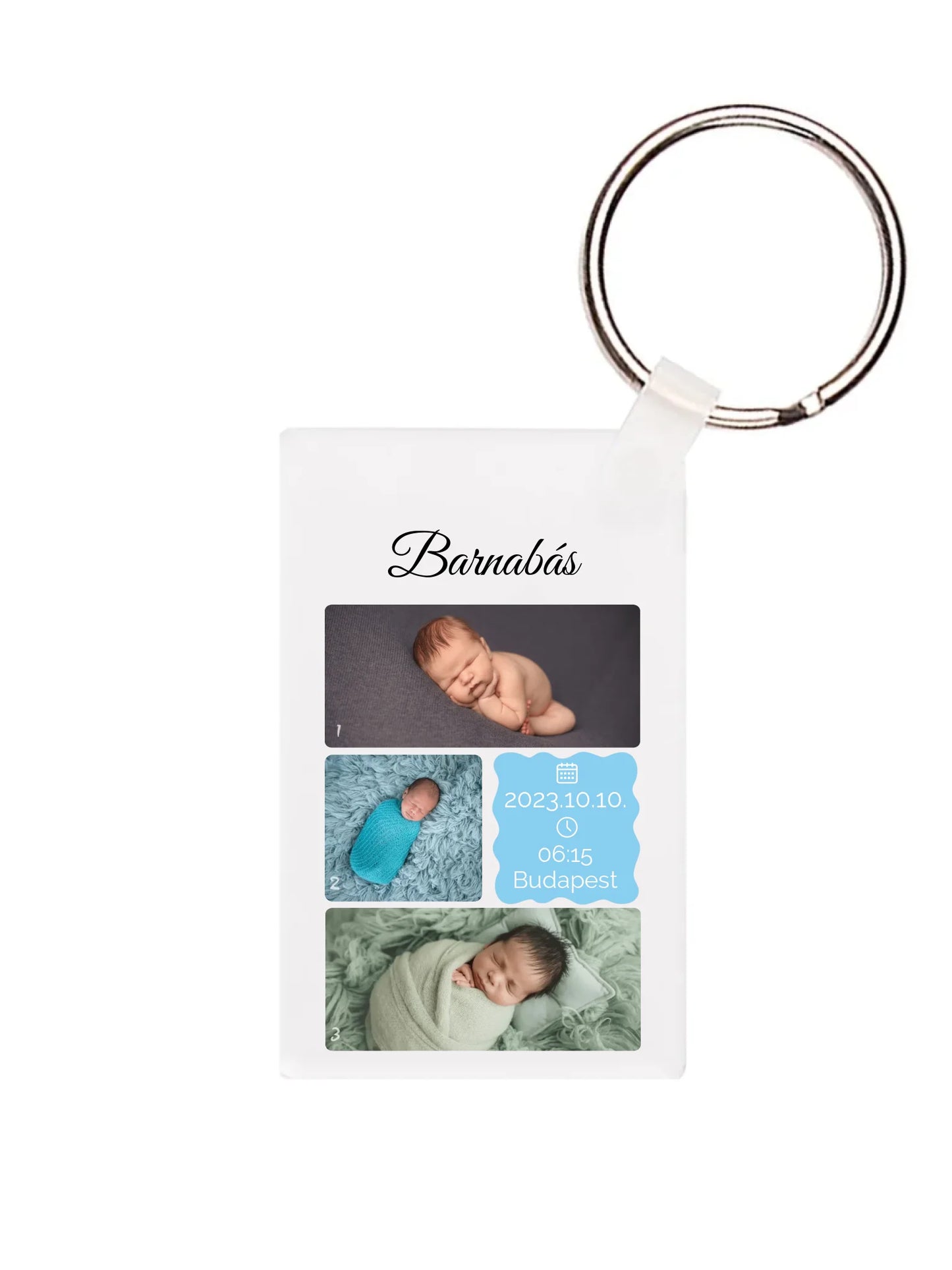 Téglalap alakú kulcstartó eleje - álló