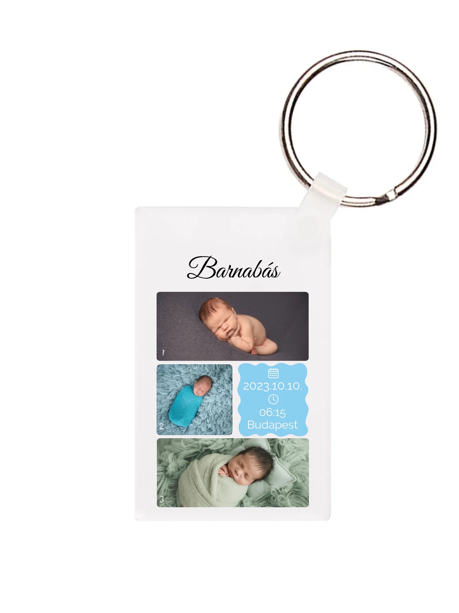 Téglalap alakú kulcstartó eleje - álló