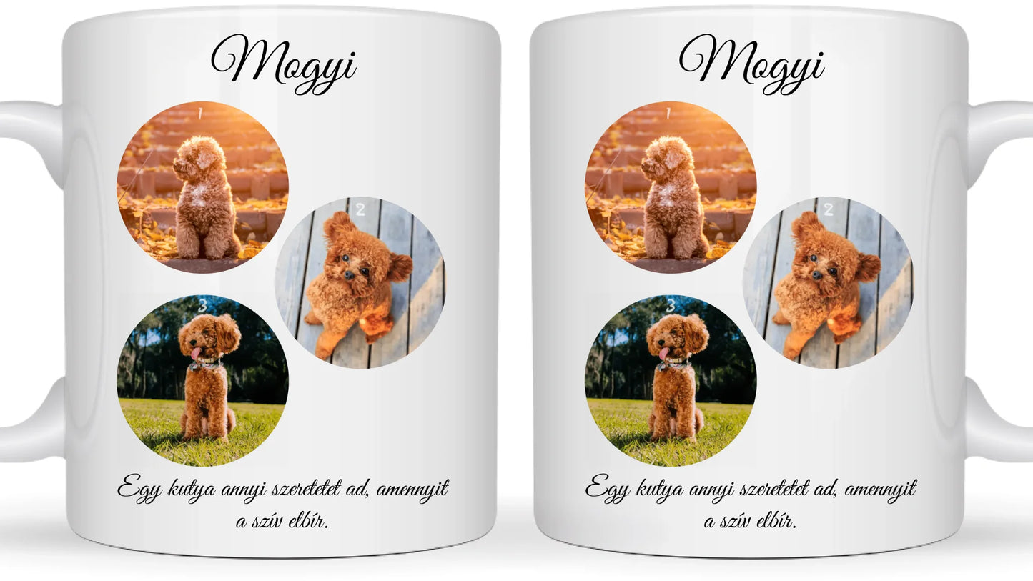Egy kutya fotókollázs - Ajándék Kutya gazdinak - Fényképes bögre