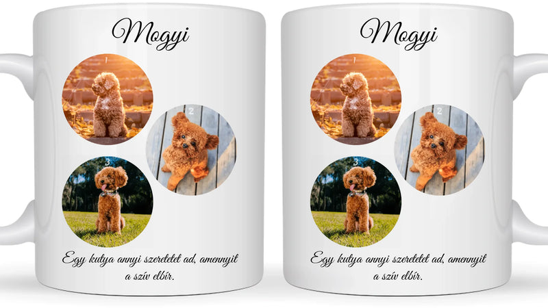 Egy kutya fotókollázs - Ajándék Kutya gazdinak - Fényképes bögre