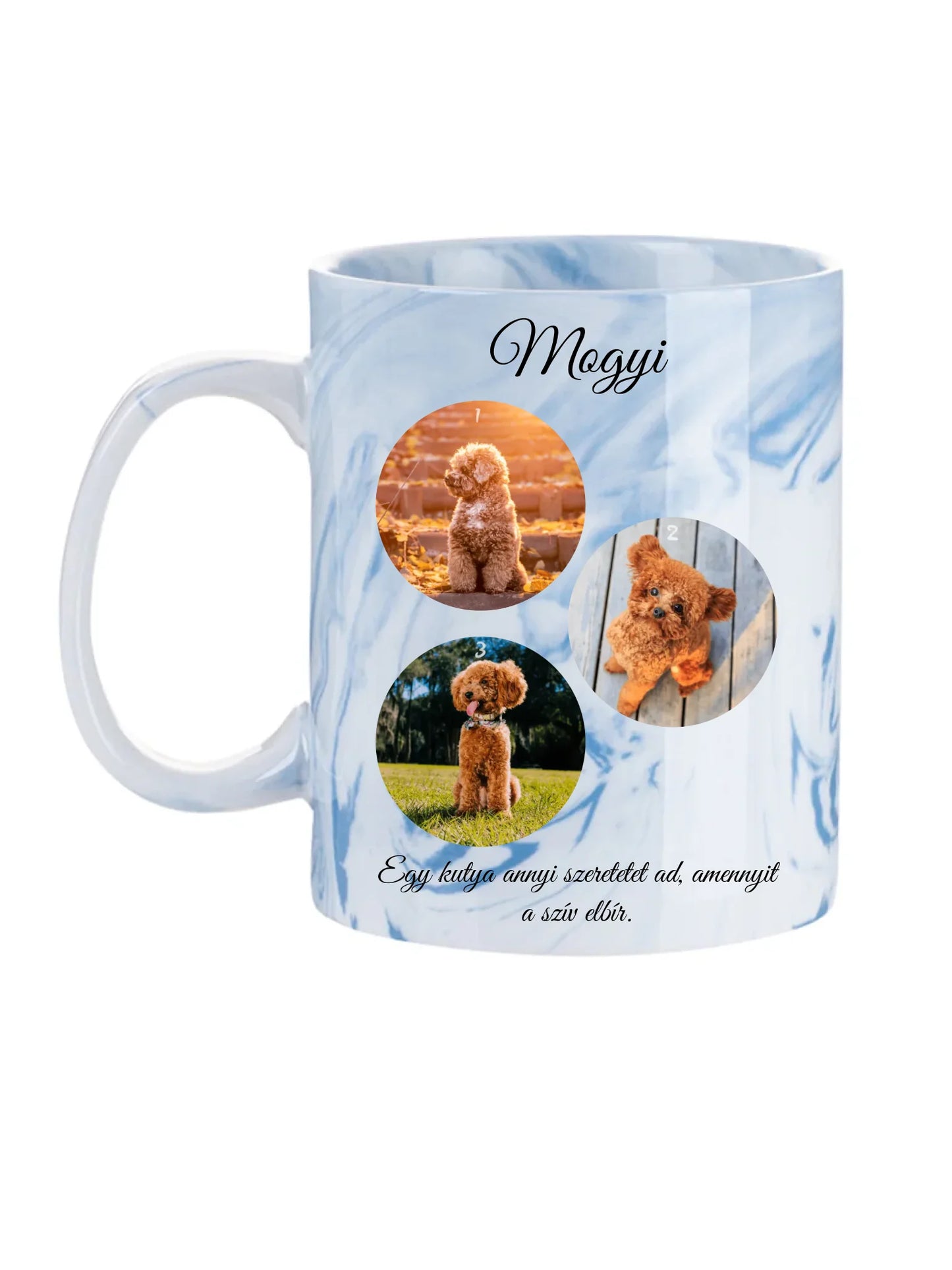 Egy kutya fotókollázs - Ajándék Kutya gazdinak - Fényképes bögre