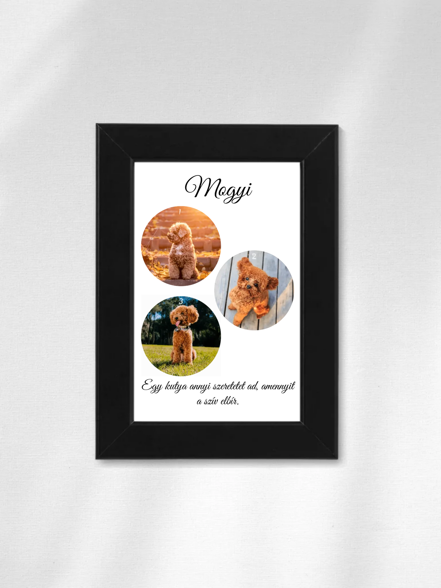 Egy kutya fotókollázs - Ajándék Kutya gazdinak - Fényképes falikép