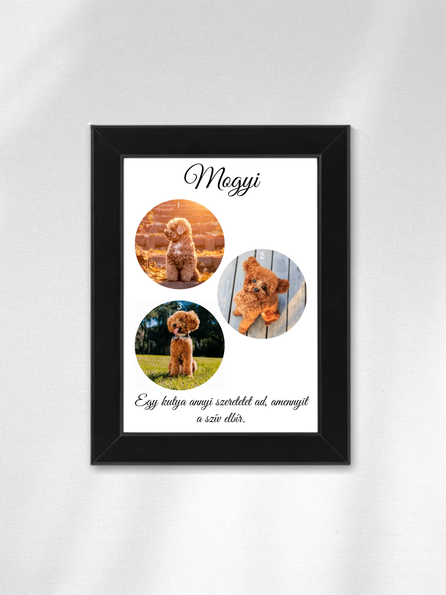 Egy kutya fotókollázs - Ajándék Kutya gazdinak - Fényképes falikép