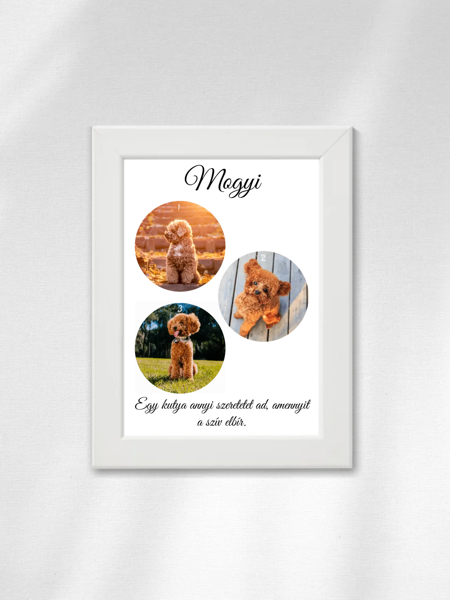 Egy kutya fotókollázs - Ajándék Kutya gazdinak - Fényképes falikép