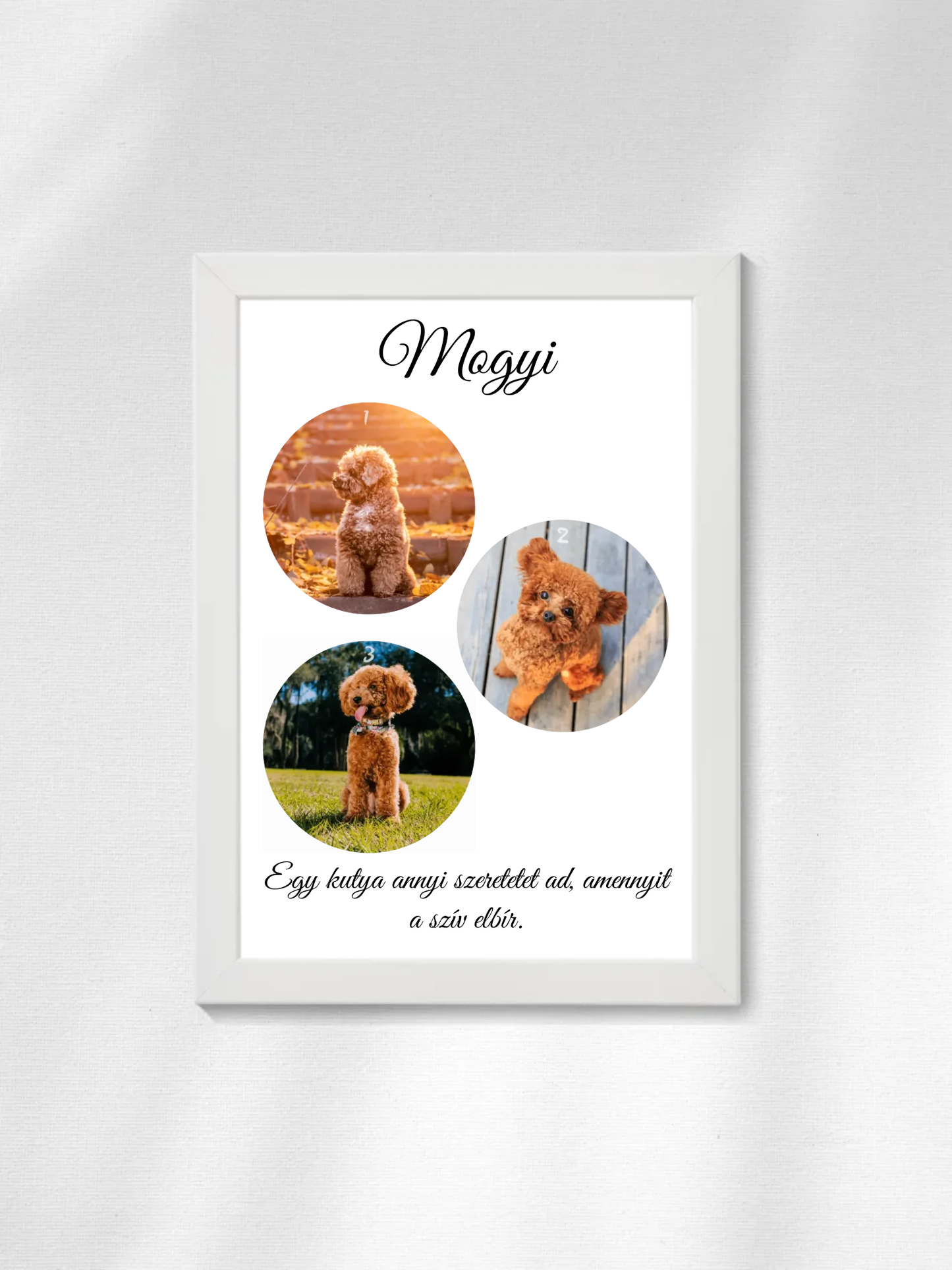 Egy kutya fotókollázs - Ajándék Kutya gazdinak - Fényképes falikép