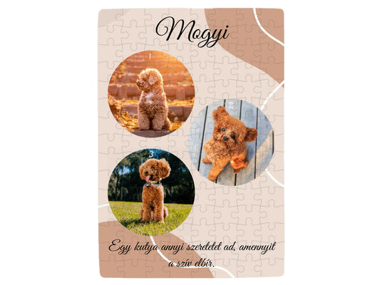 Egy kutya fotókollázs - Ajándék Kutya gazdinak - Fényképes puzzle