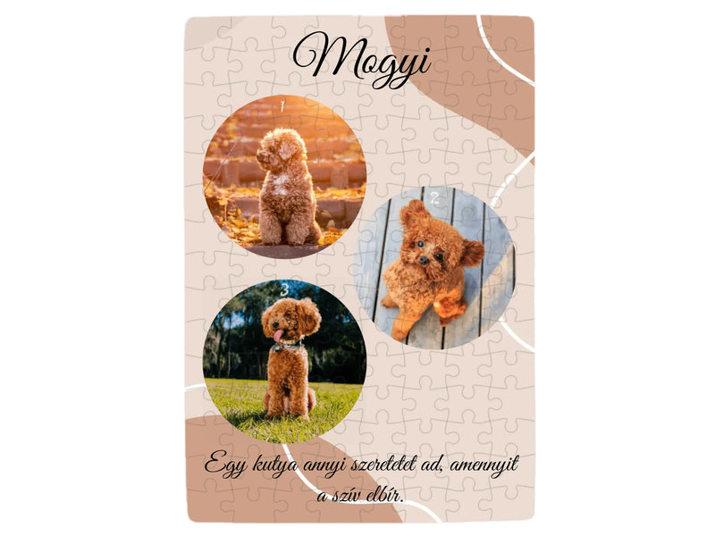 Egy kutya fotókollázs - Ajándék Kutya gazdinak - Fényképes puzzle