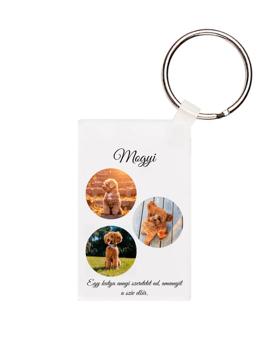 Téglalap alakú kulcstartó eleje - álló