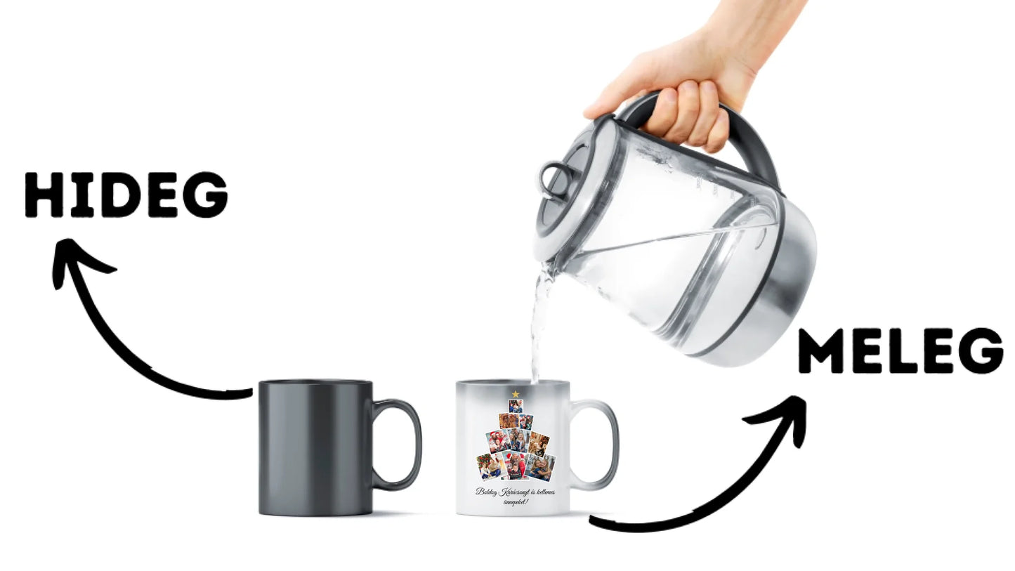 Karácsonyfa fotókollázs - Ajándék Karácsonyra - Fényképes bögre