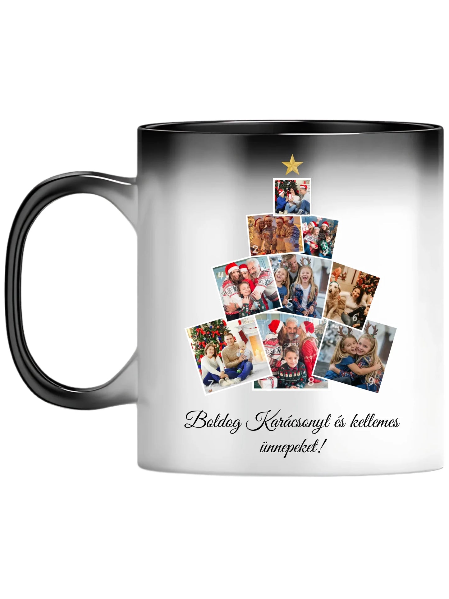 Karácsonyfa fotókollázs - Ajándék Karácsonyra - Fényképes bögre