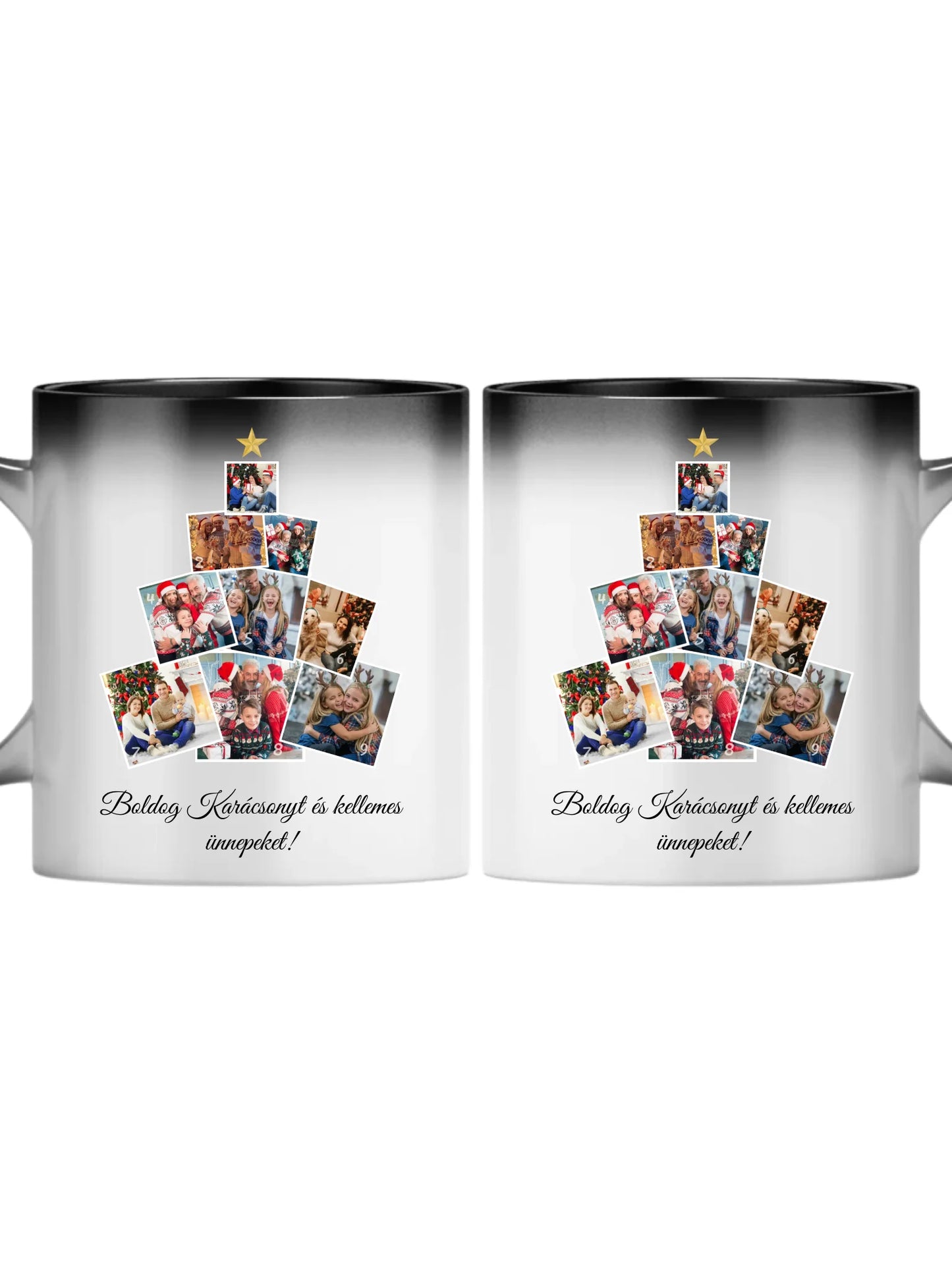 Karácsonyfa fotókollázs - Ajándék Karácsonyra - Fényképes bögre