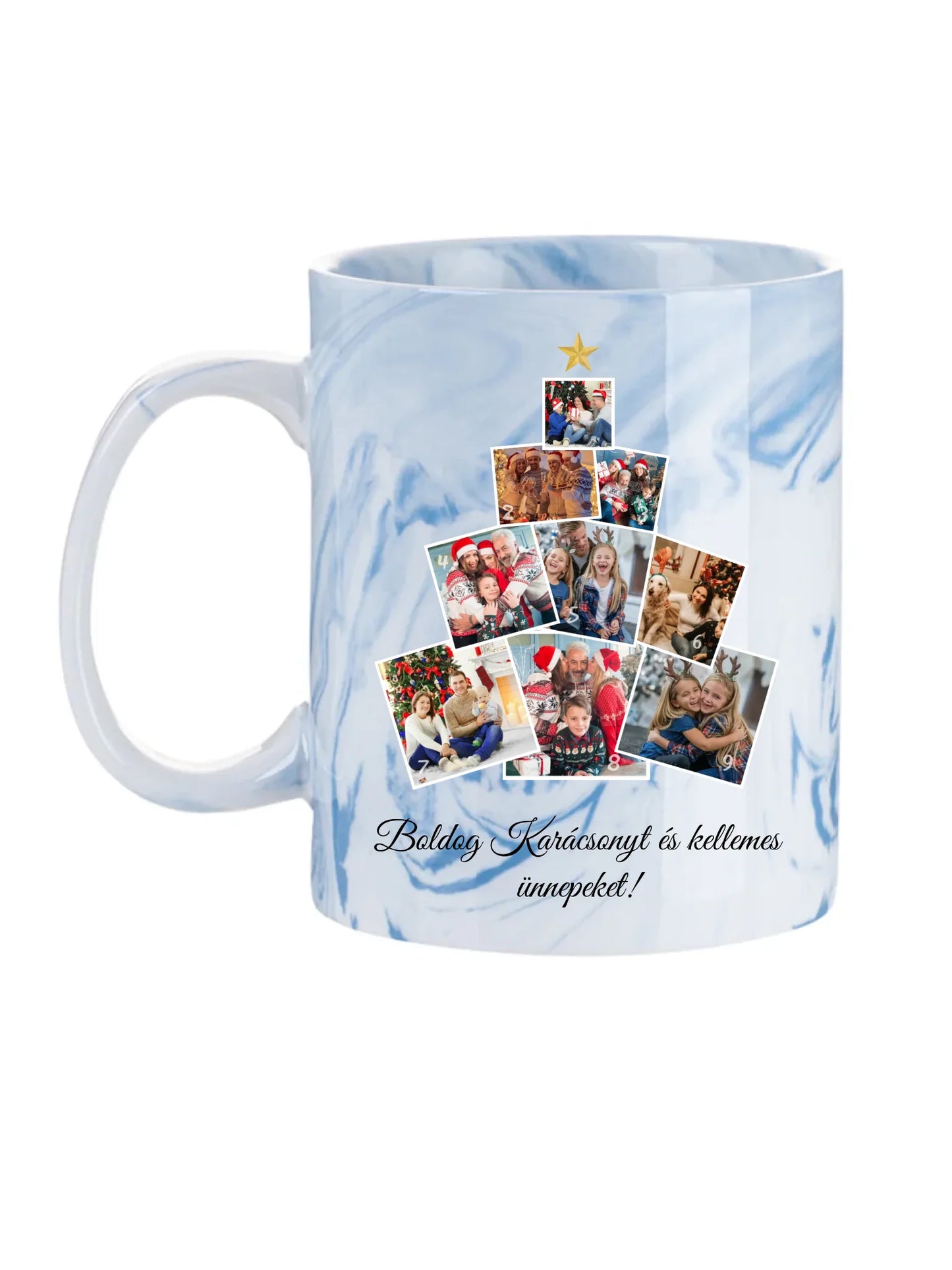 Karácsonyfa fotókollázs - Ajándék Karácsonyra - Fényképes bögre