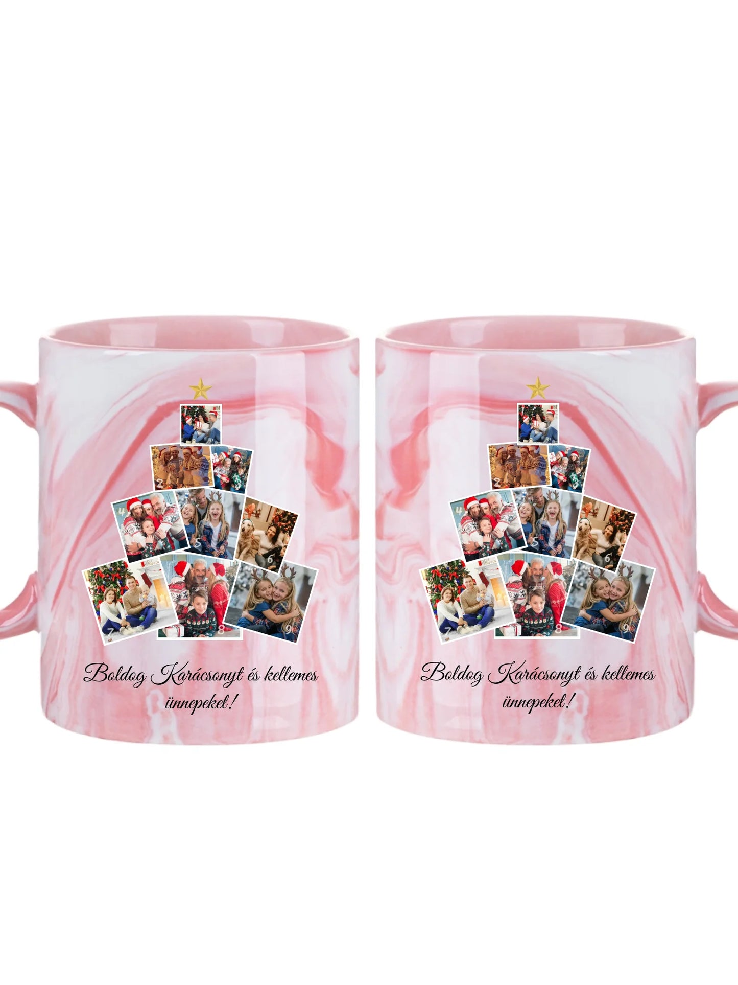 Karácsonyfa fotókollázs - Ajándék Karácsonyra - Fényképes bögre