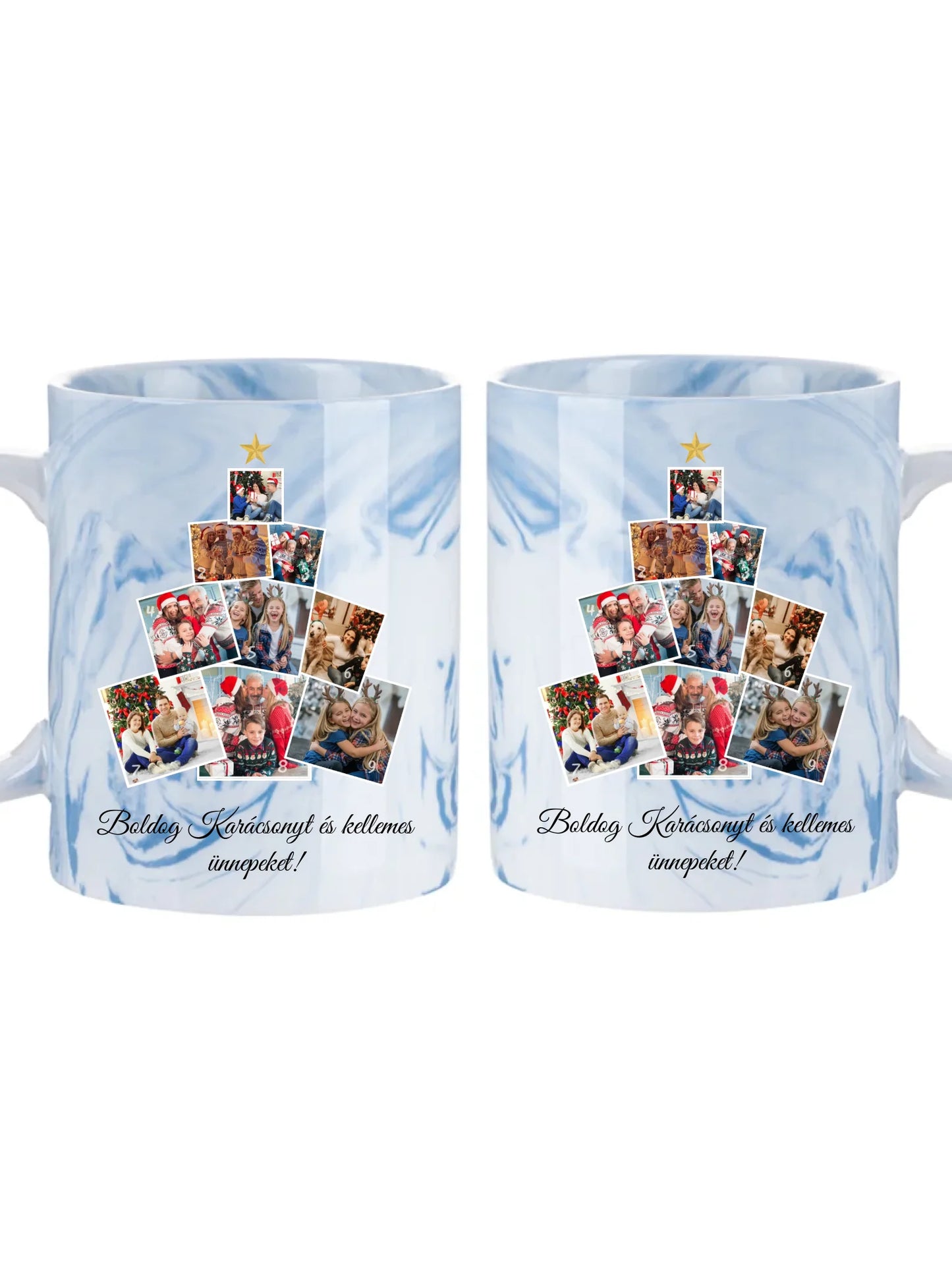 Karácsonyfa fotókollázs - Ajándék Karácsonyra - Fényképes bögre