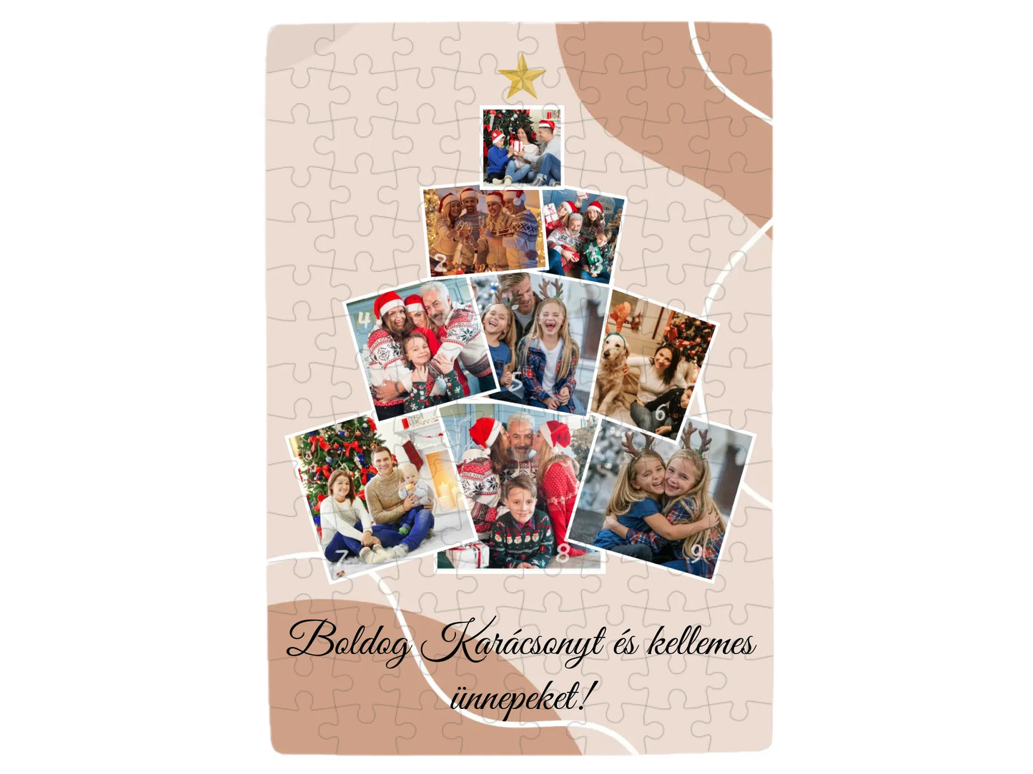 Karácsonyfa fotókollázs - Ajándék Karácsonyra - Fényképes puzzle