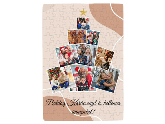 Karácsonyfa fotókollázs - Ajándék Karácsonyra - Fényképes puzzle