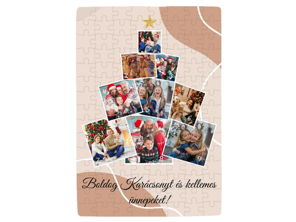 Karácsonyfa fotókollázs - Ajándék Karácsonyra - Fényképes puzzle