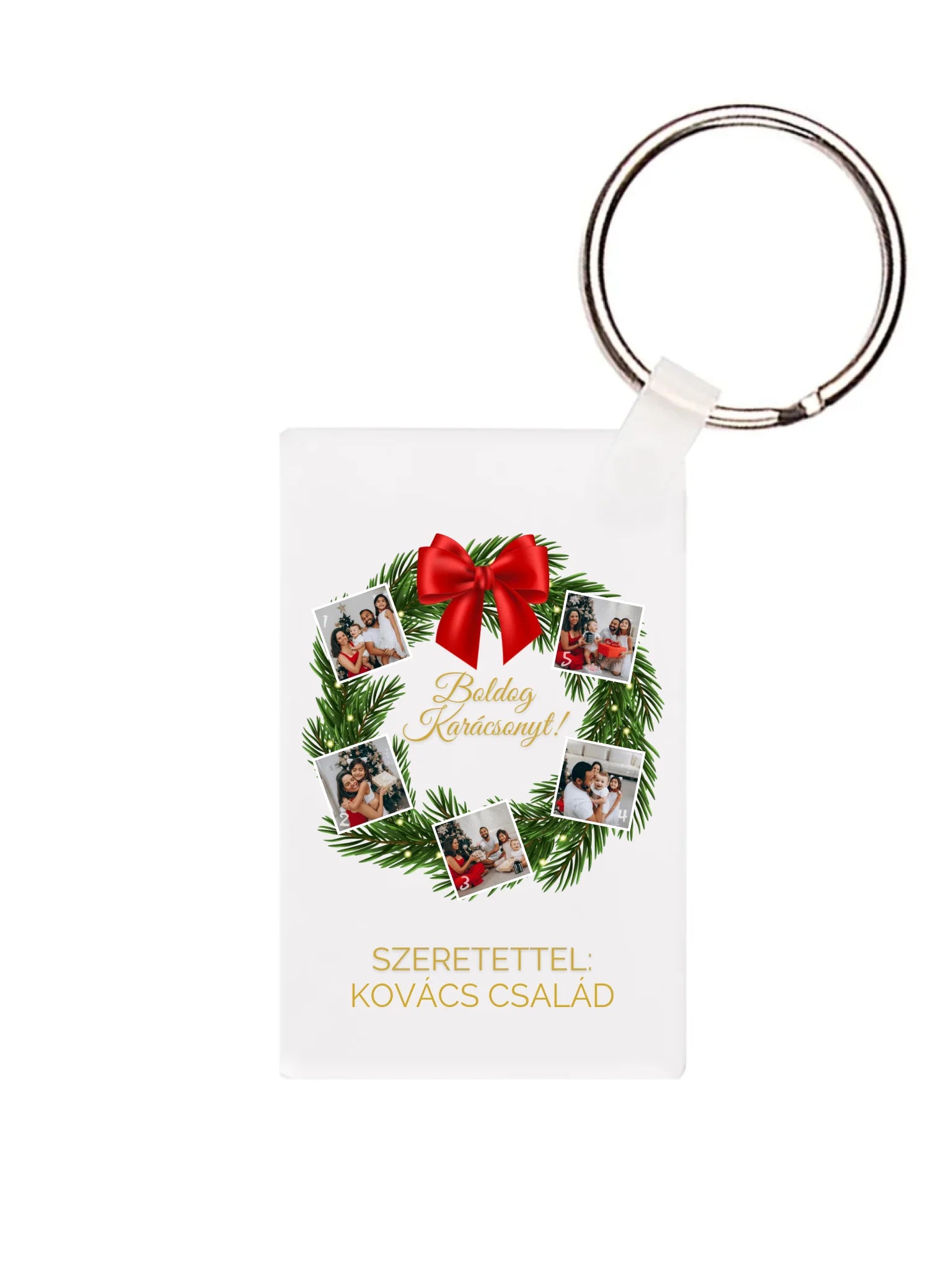 Téglalap alakú kulcstartó eleje - álló