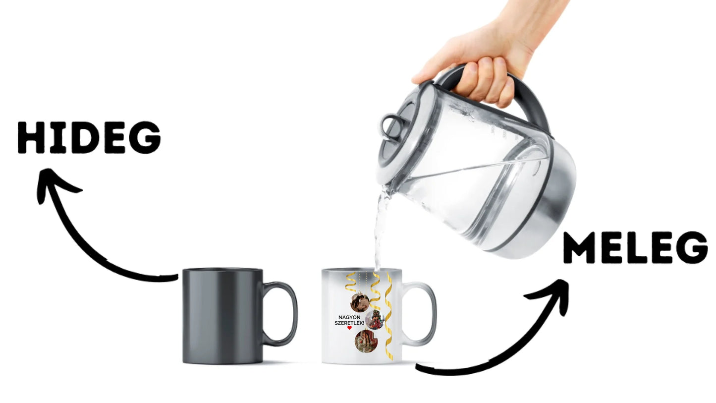 Karácsonyi gömbök fotókollázs - Ajándék Karácsonyra - Fényképes bögre