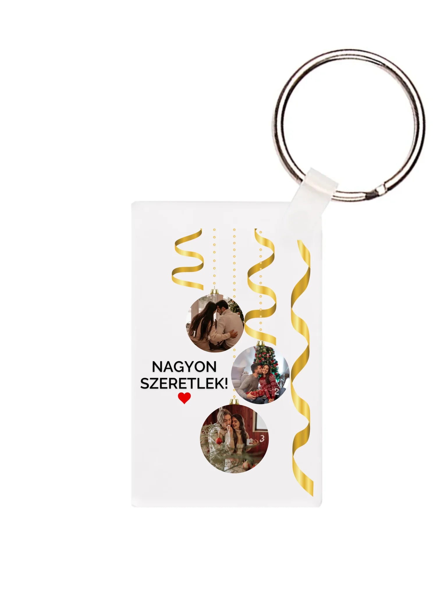 Téglalap alakú kulcstartó eleje - álló