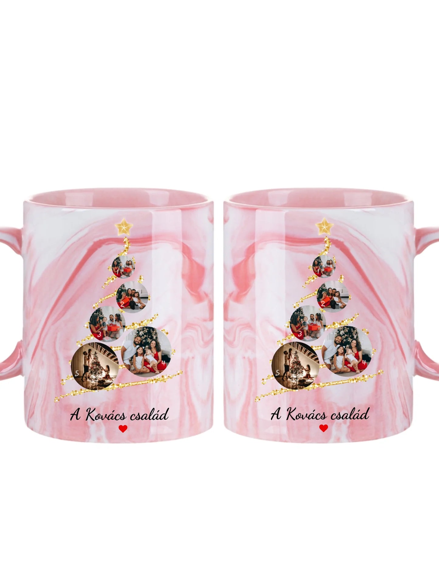 Karácsonyi gömb fotókollázs - Ajándék Karácsonyra - Fényképes bögre