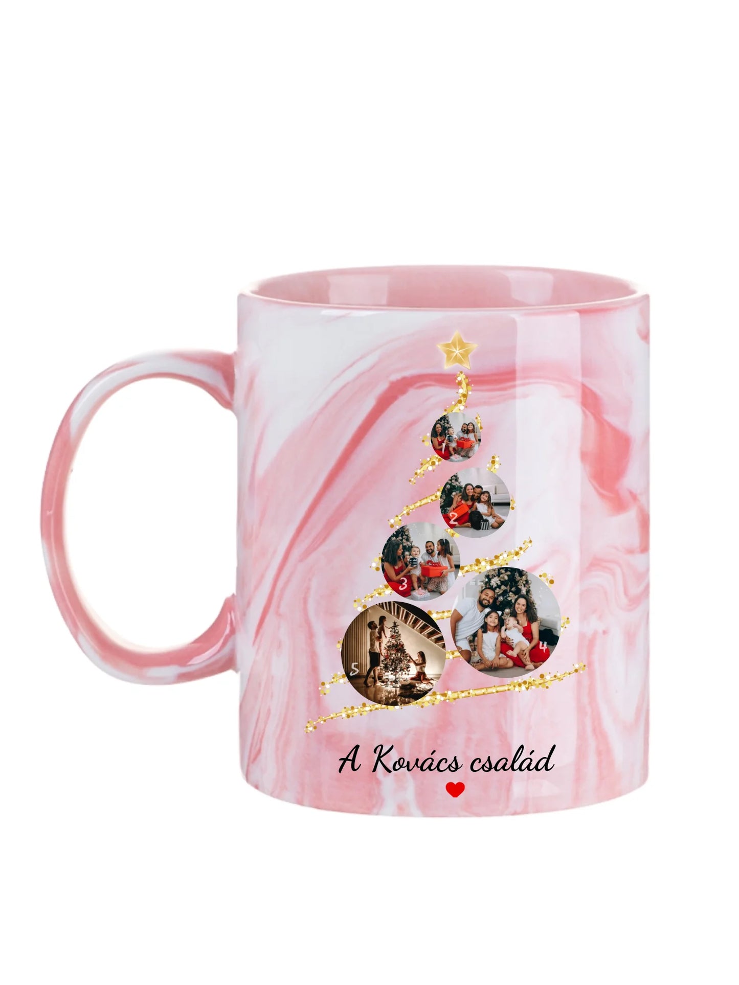 Karácsonyi gömb fotókollázs - Ajándék Karácsonyra - Fényképes bögre