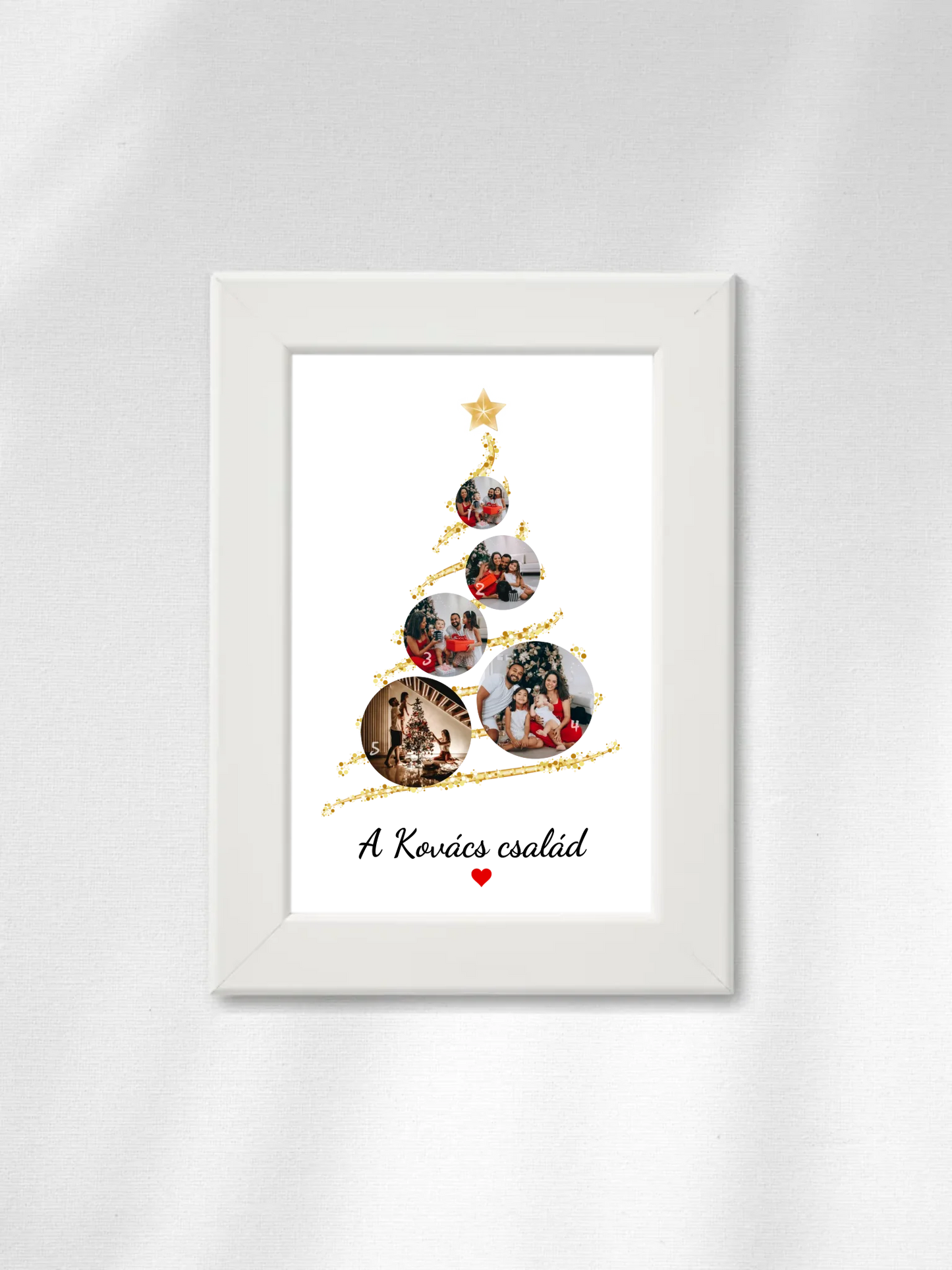 Karácsonyi gömb fotókollázs - Ajándék Karácsonyra - Fényképes falikép