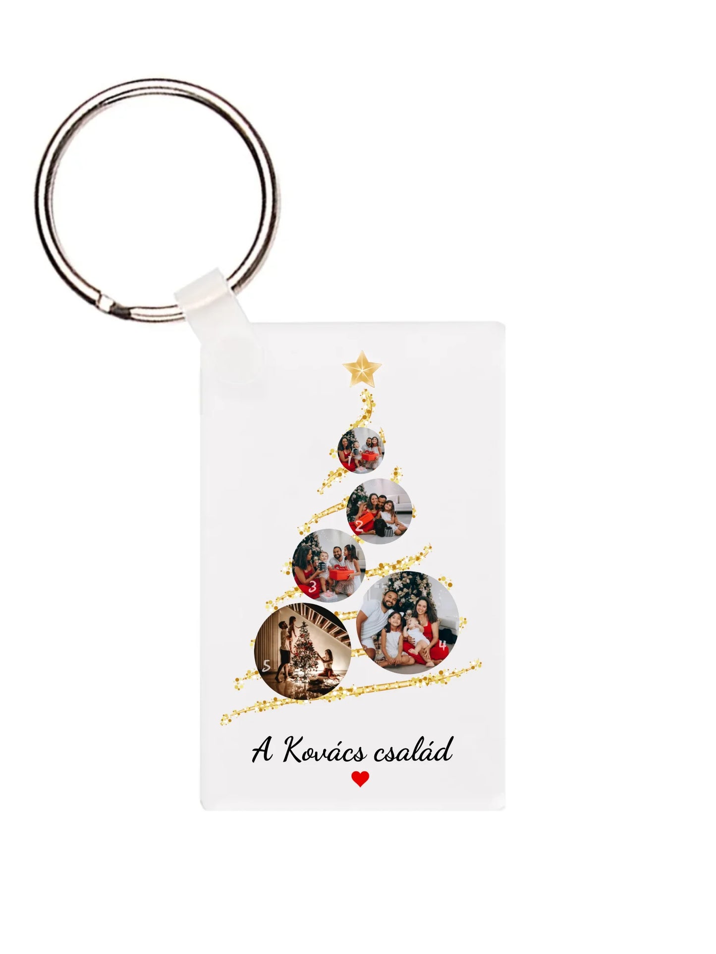 Téglalap alakú kulcstartó hátulja - álló