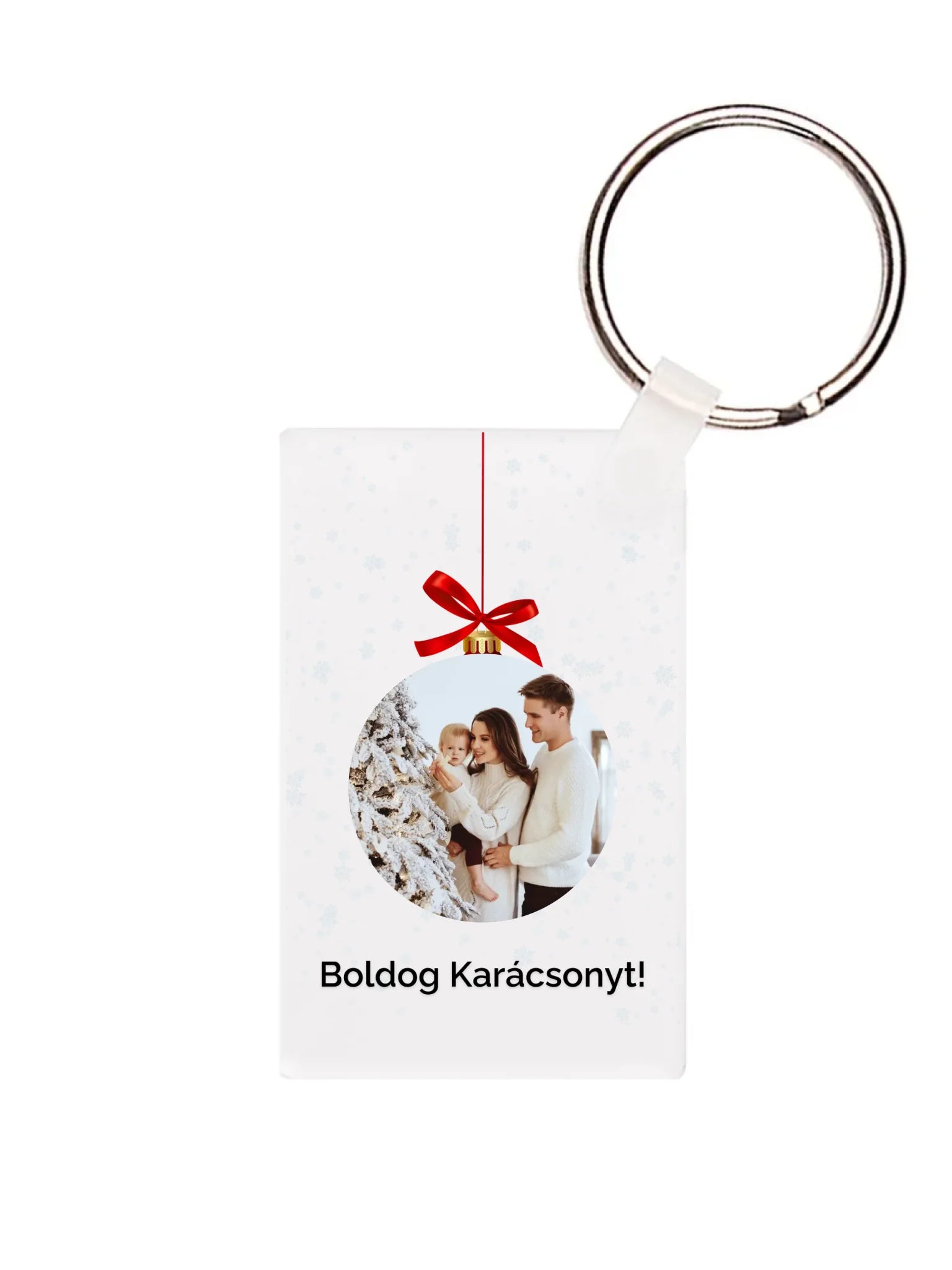 Téglalap alakú kulcstartó eleje - álló