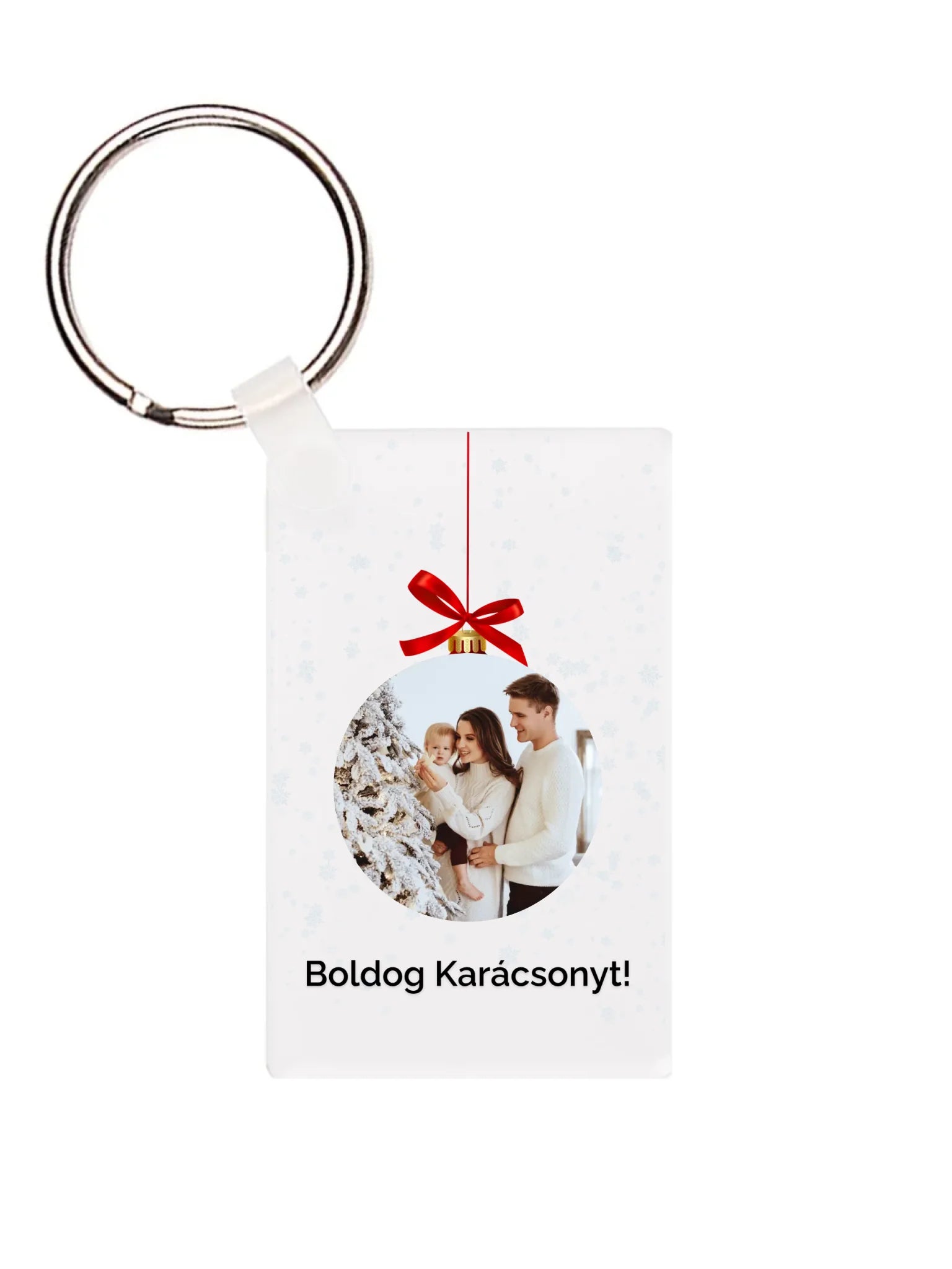 Téglalap alakú kulcstartó hátulja - álló