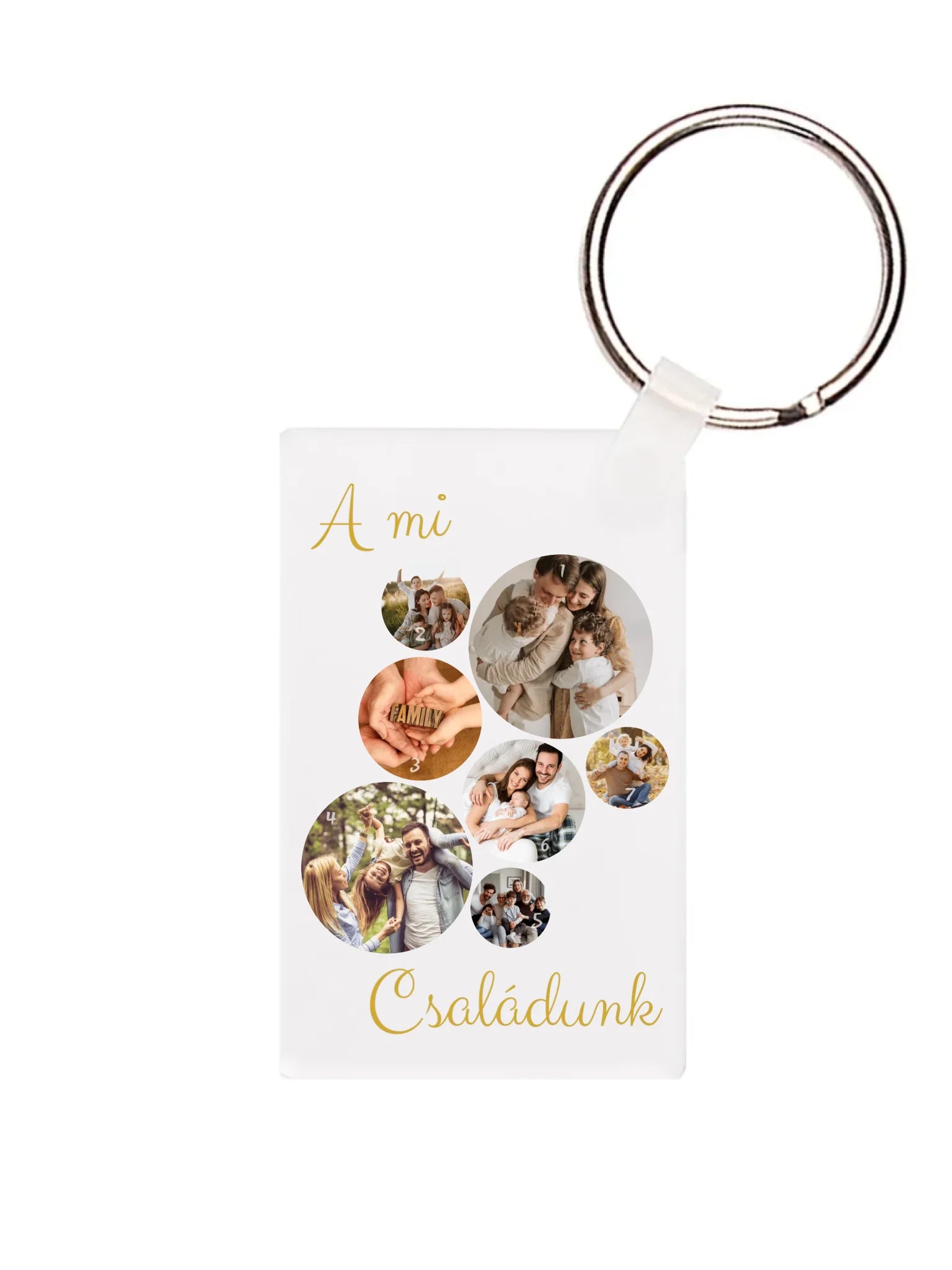 Téglalap alakú kulcstartó eleje - álló