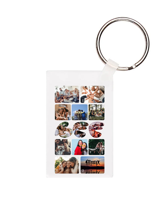 Téglalap alakú kulcstartó eleje - álló