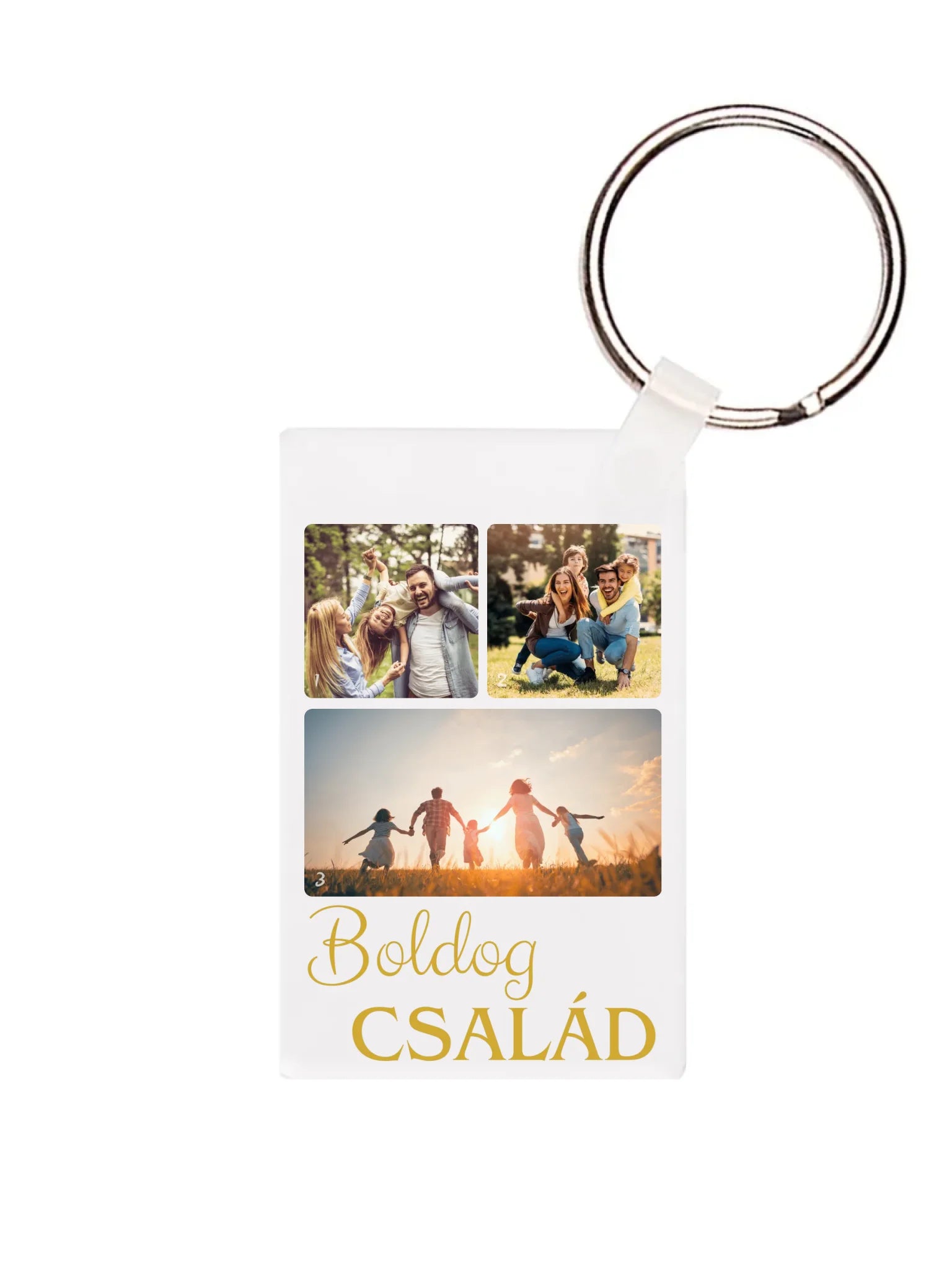 Téglalap alakú kulcstartó eleje - álló