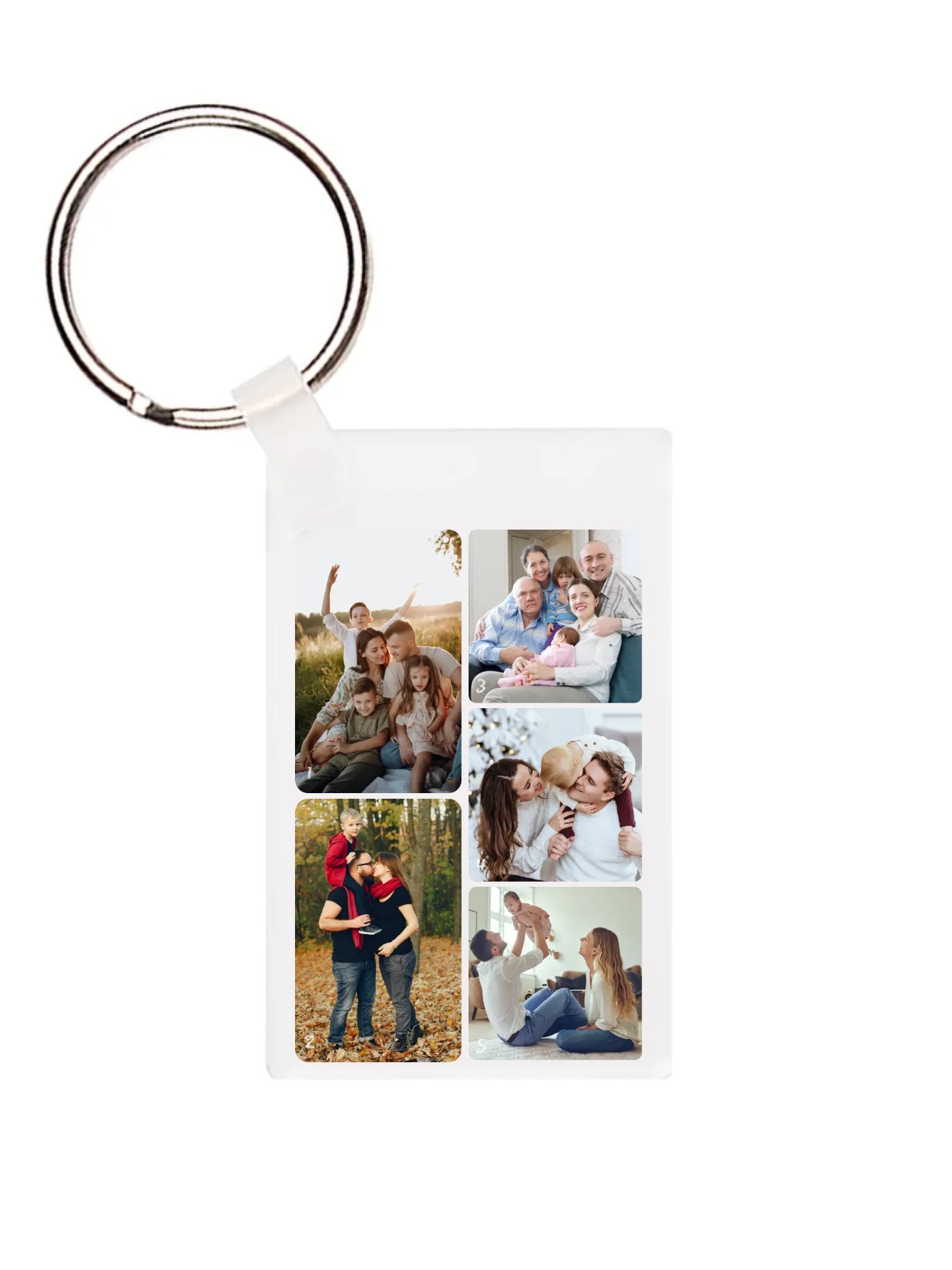 Téglalap alakú kulcstartó hátulja - álló