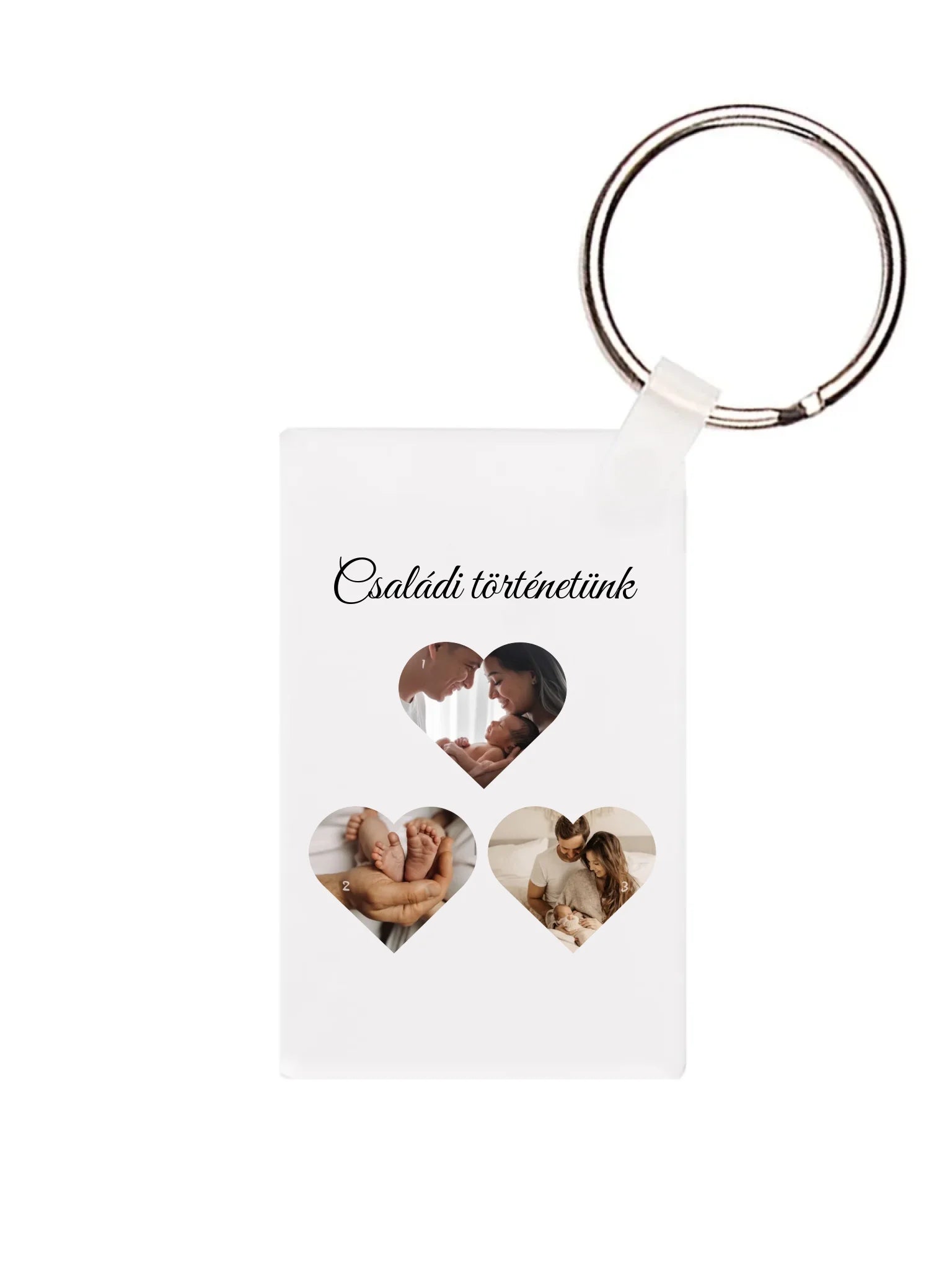 Téglalap alakú kulcstartó eleje - álló