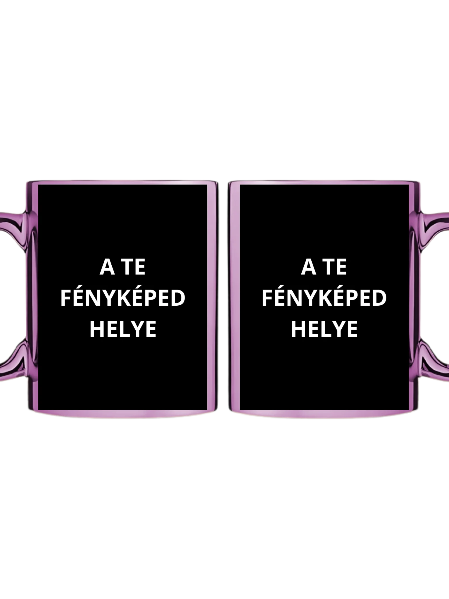 Rózsaszín metál bögre kettős