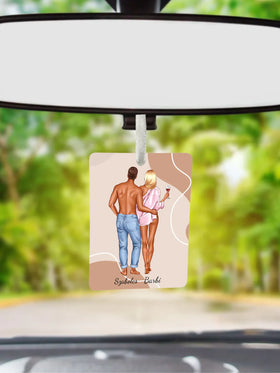 Romantikus pár - Egyedi személyre szabható autóillatosító