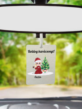 Legjobb barátnők karácsonya #5 - Ajándék barátnőknek - Személyre szabható autóillatosító