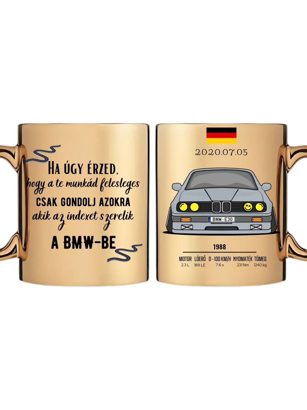 Arany metál bögre