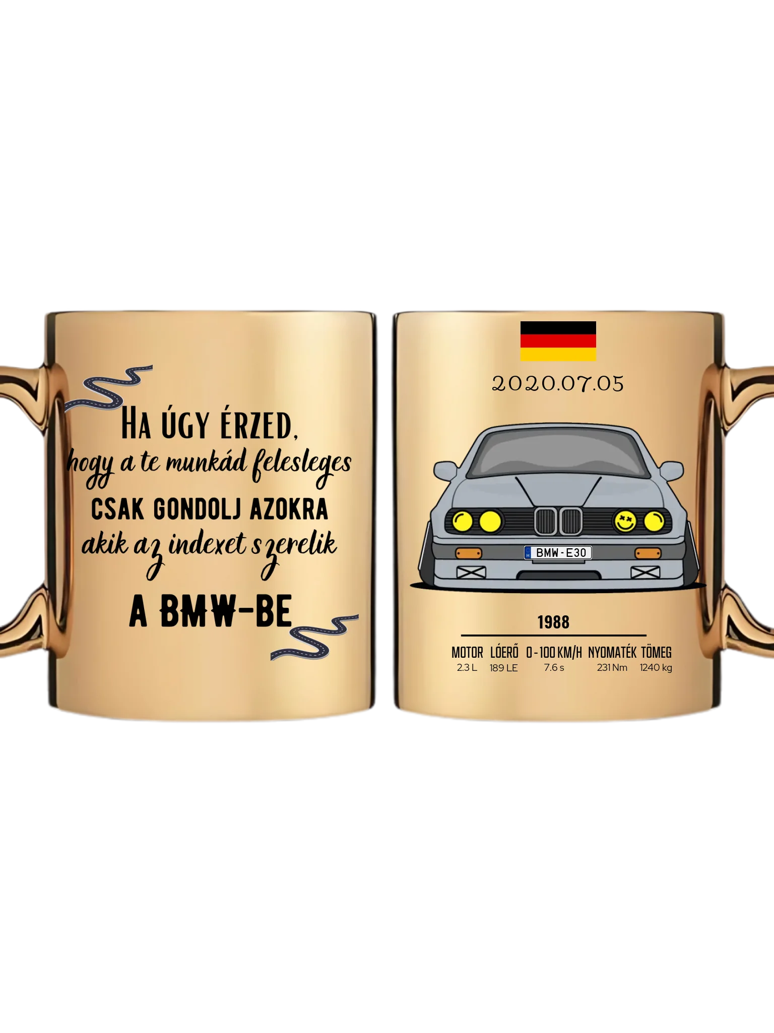Arany metál bögre