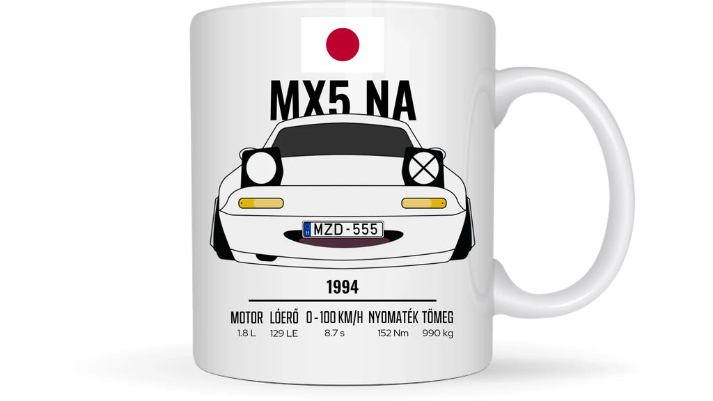 MX5 Miata NA - Egyedi személyre szabható bögre