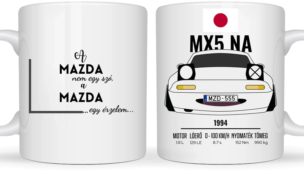 MX5 Miata NA - Egyedi személyre szabható bögre