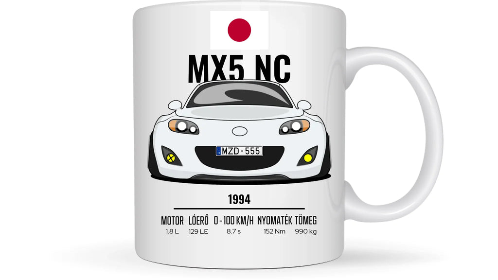 MX5 Miata NC - Egyedi személyre szabható bögre